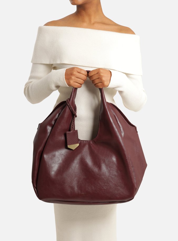 Bolsa Hobo Vinho Grande Bag Charm Tressê