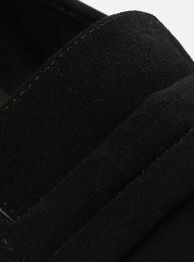 Mocassim Preto Nobuck Rasteiro