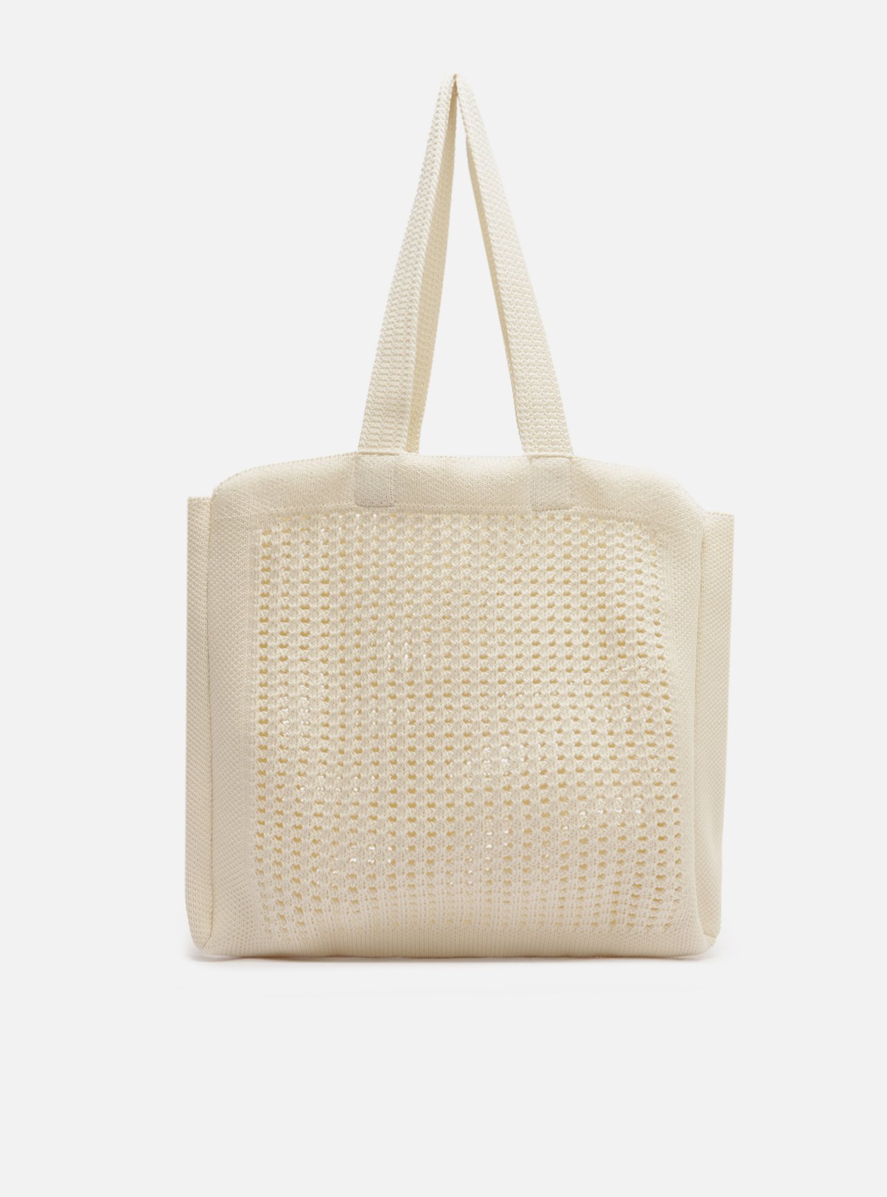 Bolsa Shopping Off-White Crochê Mônaco Grande — foto 3