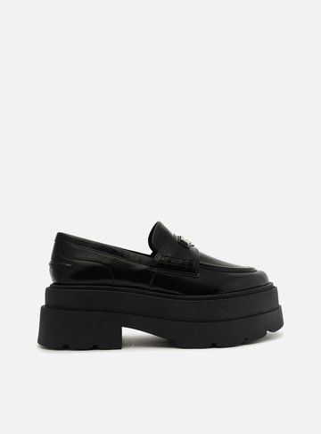 Mocassim Preto Plataforma Livia