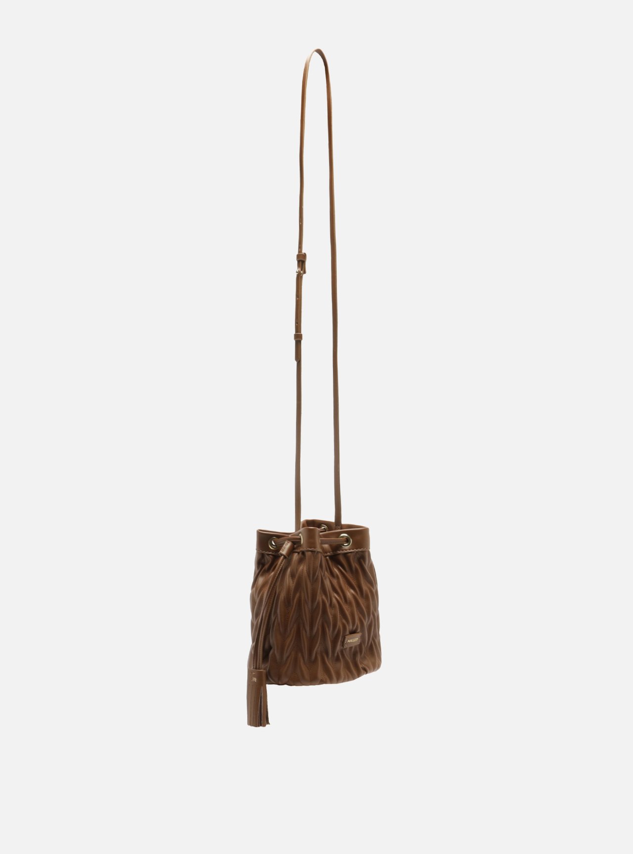 Bolsa Bucket Marrom Pequena Matelassê — foto 5