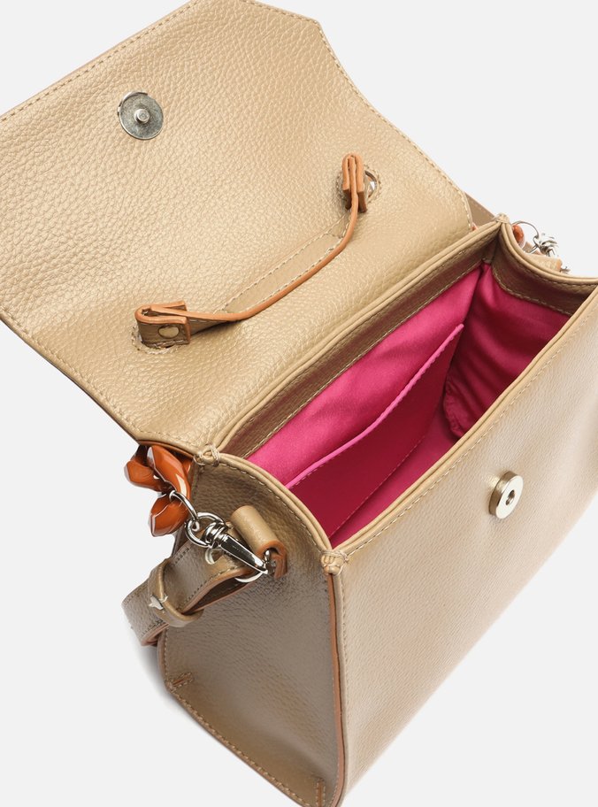 Bolsa Satchel Marrom Iara Média Modern Taupe
