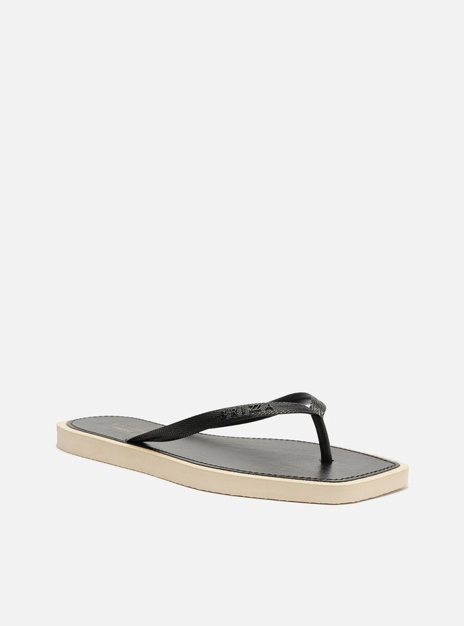 Chinelo de Dedo Preto Square Bicolor Brizza