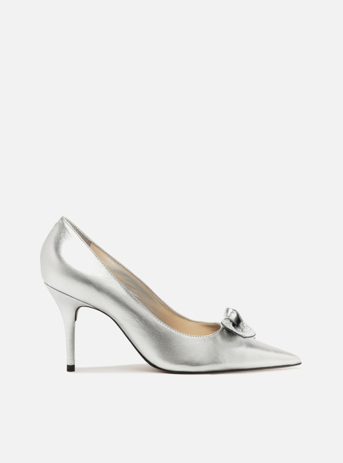 Scarpin Prata Salto Fino