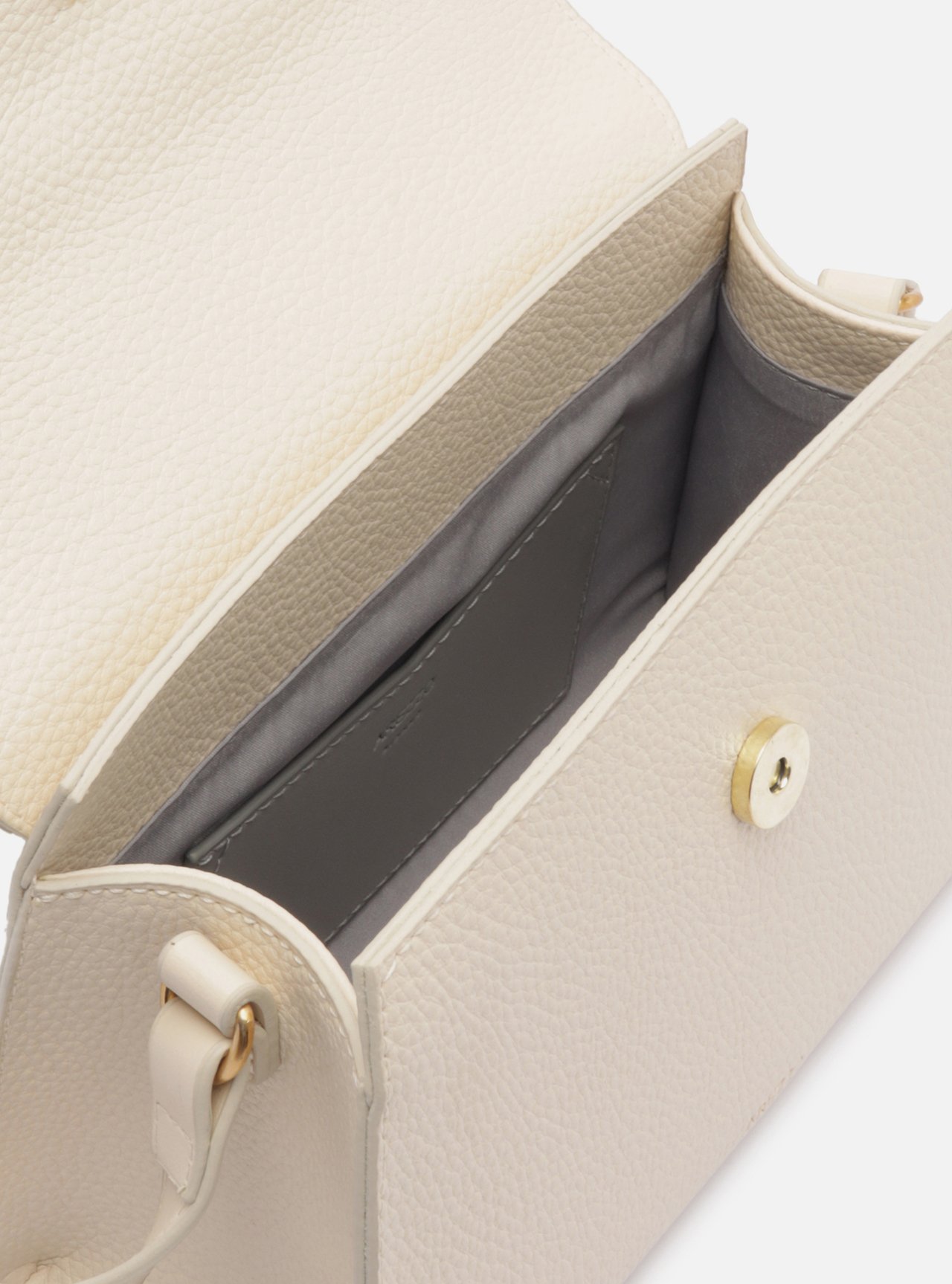 Bolsa Tiracolo Off White Pequena Metal Tiras Frontais — foto 4