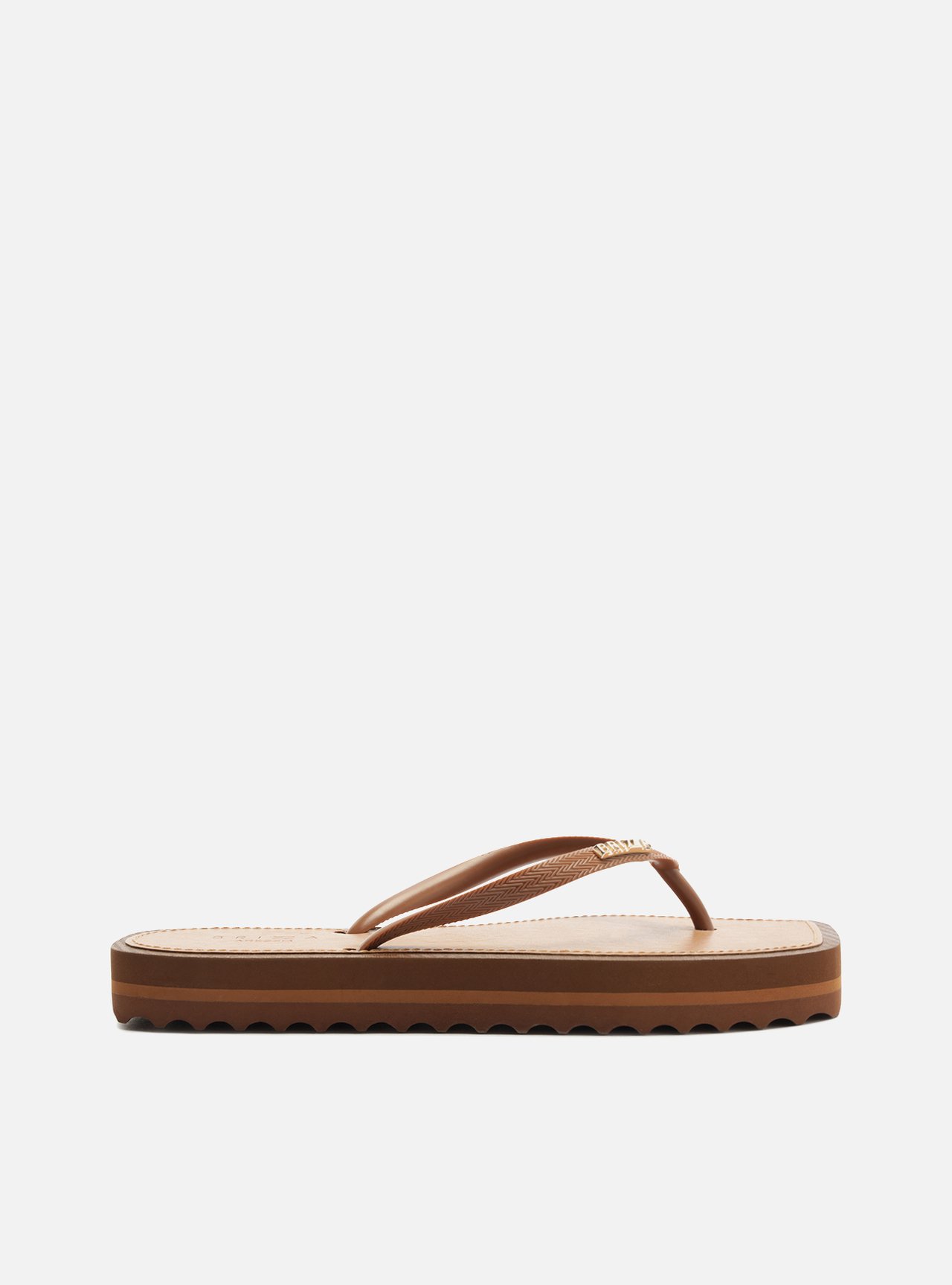 Chinelo de Dedo Marrom Flatform Brizza — foto 1