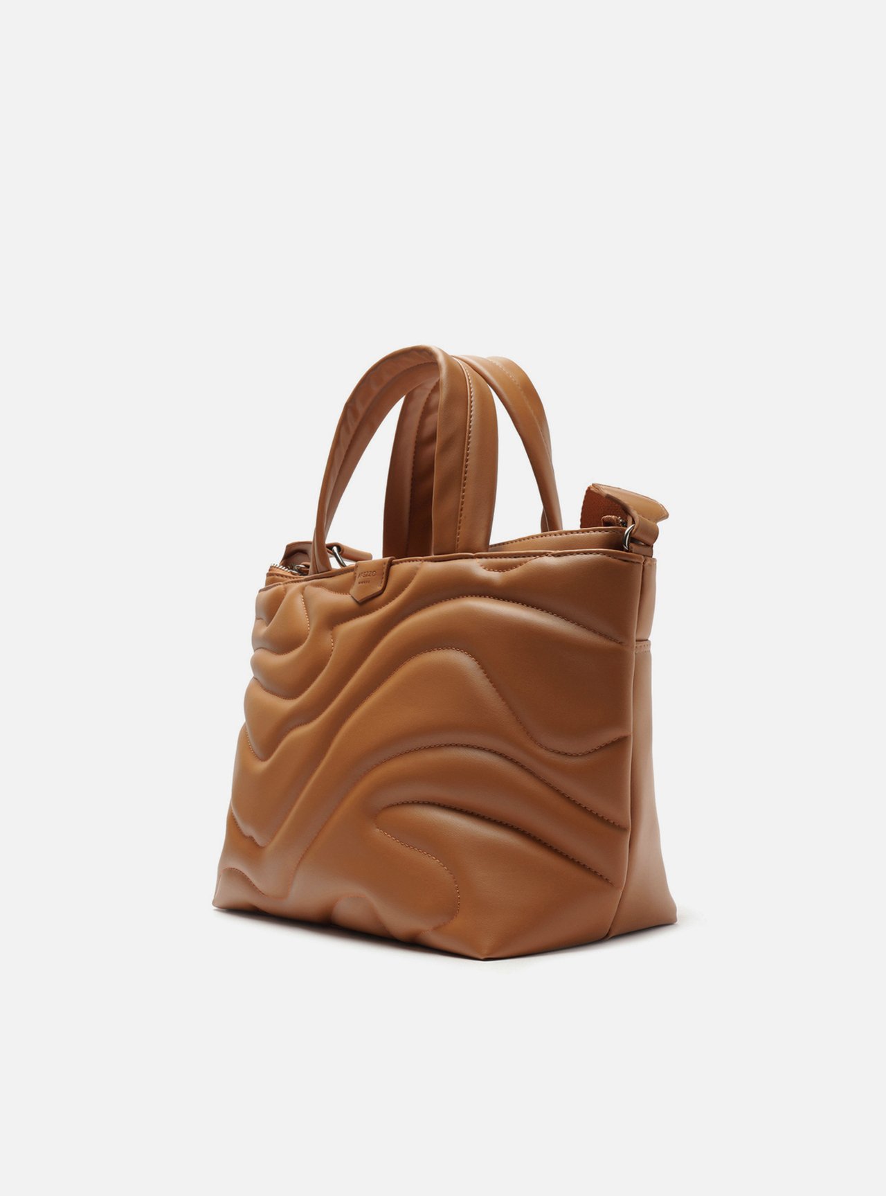 Bolsa Tote Marrom Grande Matelassê Alça Tiracolo — foto 2