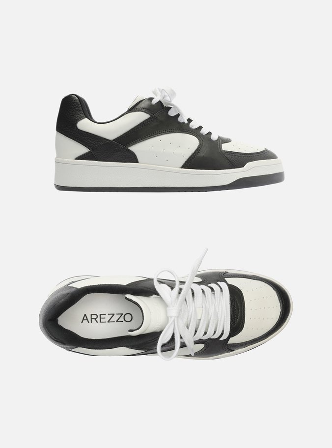 Tênis Branco Couro Street Preto