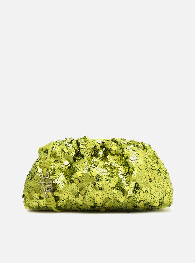 Bolsa Tiracolo Verde Aria Pequena Paetê