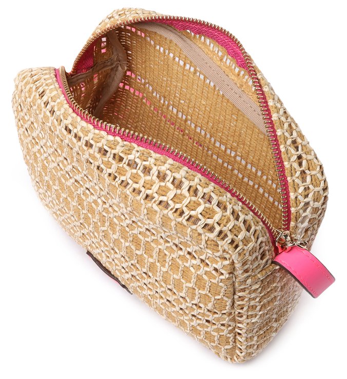 Bolsa Tiracolo Fibra Natural Milena Pequena Rosa
