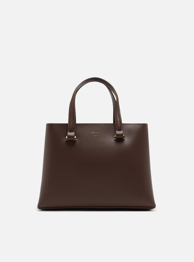 Bolsa Tote Marrom Escura Média Básica