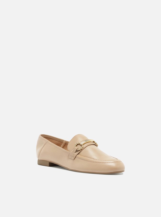 Mocassim Nude Couro Bridão
