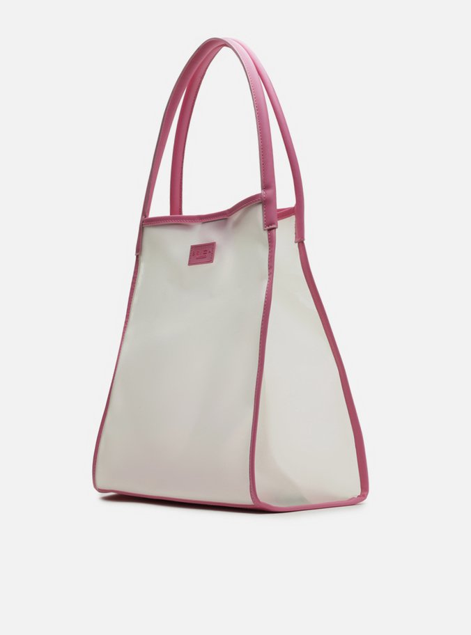 Bolsa Tote Rosa Vinil Multicolorida Piscine Grande