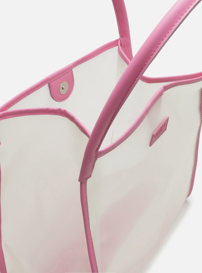 Bolsa Tote Rosa Vinil Multicolorida Piscine Grande