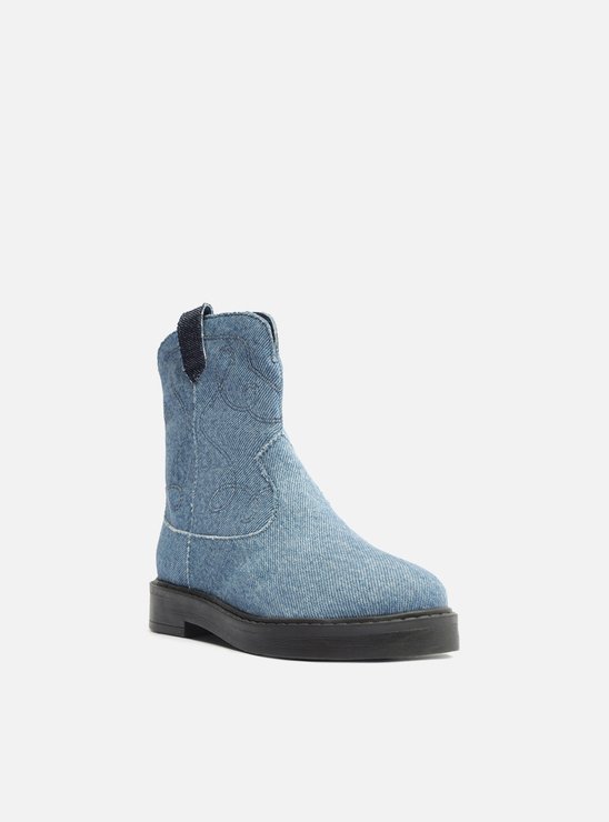 Bota Infantil Jeans Cano Médio Western Georgia