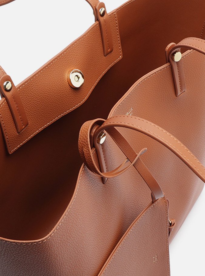 Bolsa Shopping Marrom Grande