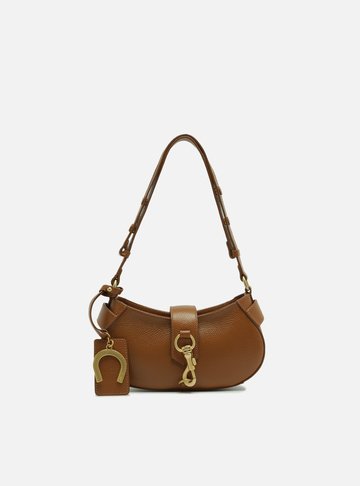 Bolsa Tiracolo Cúrcuma Couro Pequena Bag Charm