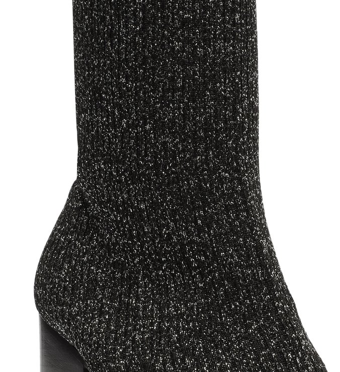 Skinny Boot Mescla Knit Cano Médio Bloco