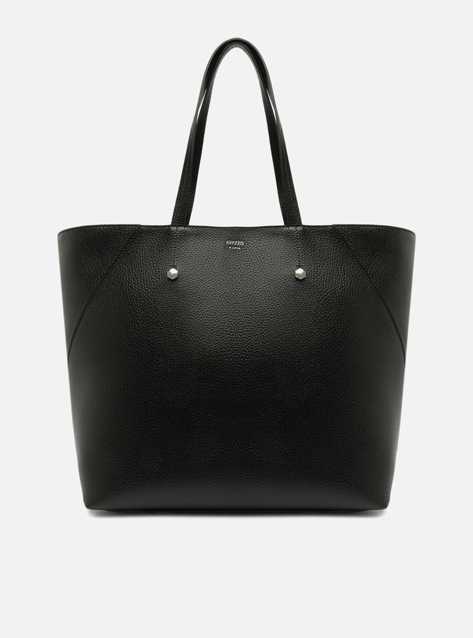 Bolsa Shopping Preta Grande Rebites