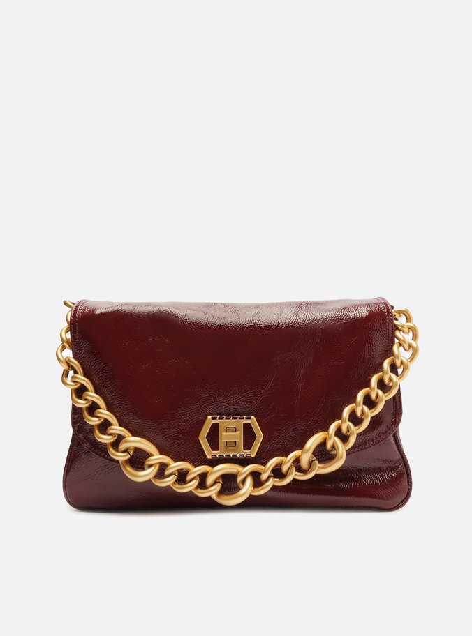 Bolsa Tiracolo Bordô Couro Amélia Grande