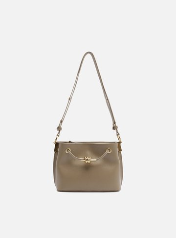 Bolsa Tiracolo Cinza Couro Helena Pequena