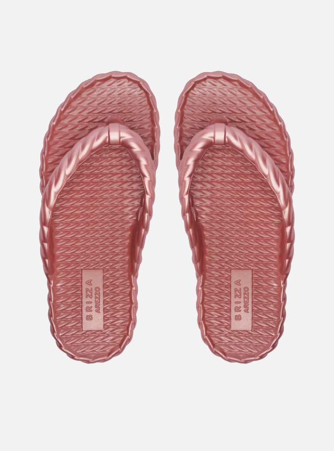 Chinelo de Dedo Rosa Metalizado Marrocos Brizza