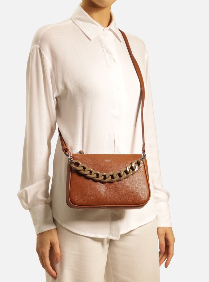 Bolsa Tiracolo Marrom Iara Pequena Cúrcuma