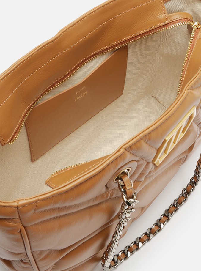 Bolsa Shopping Marrom Nut Couro Emma Grande
