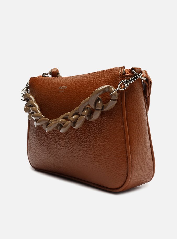 Bolsa Tiracolo Marrom Iara Pequena Cúrcuma