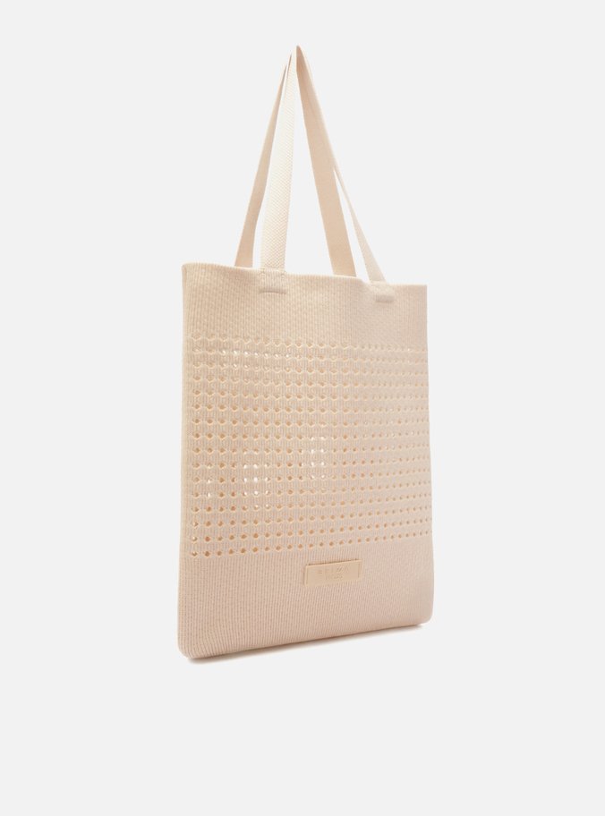 Bolsa Shopping Crochê Off-White Grande Brizza