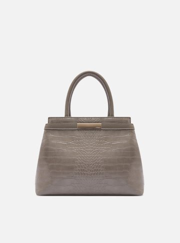 Bolsa Tote Cinza Média