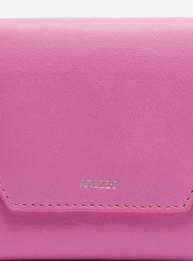 Carteira Rosa Couro Envelope