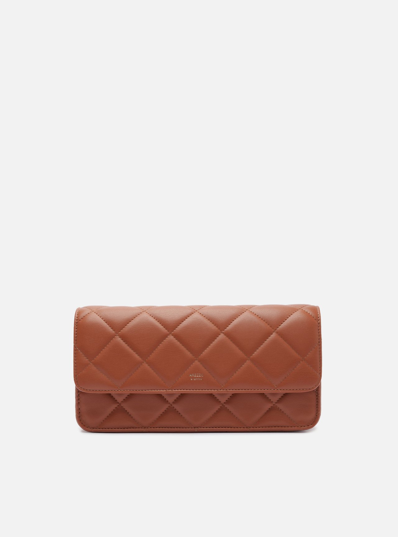 Bolsa Tiracolo Marrom Média Matelassê Corrente — foto 1