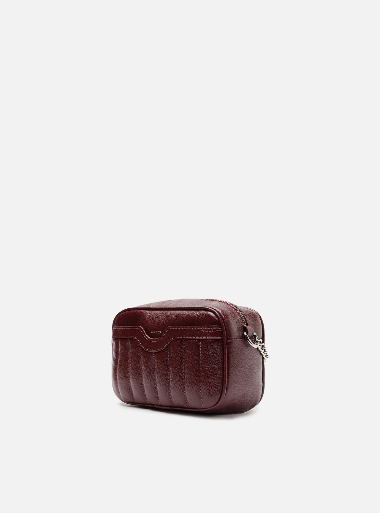 Bolsa Tiracolo Vinho Couro Francine Pequena — foto 2
