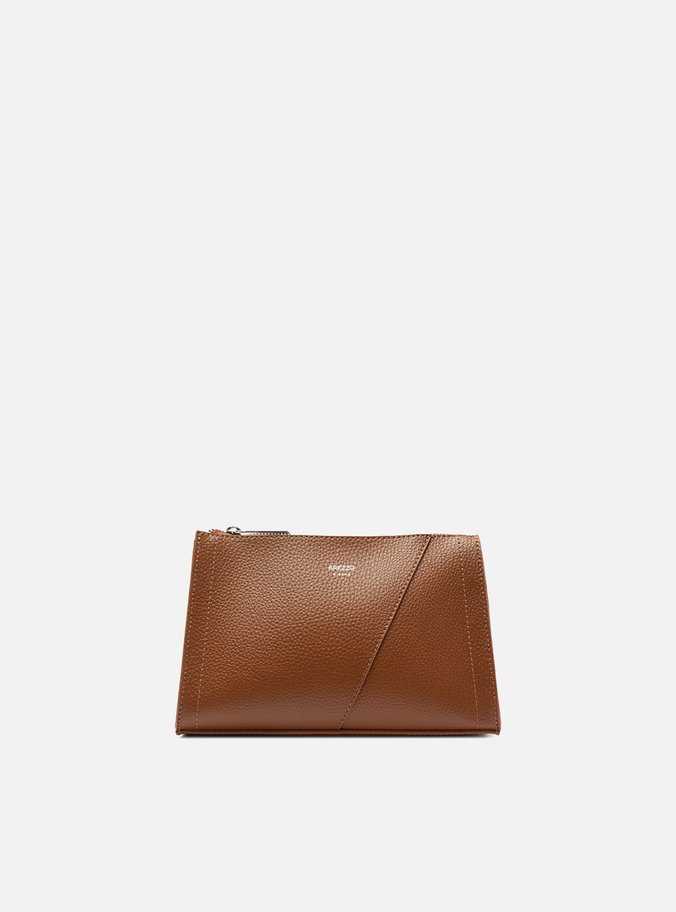 Bolsa Tiracolo Marrom Textura Pequena