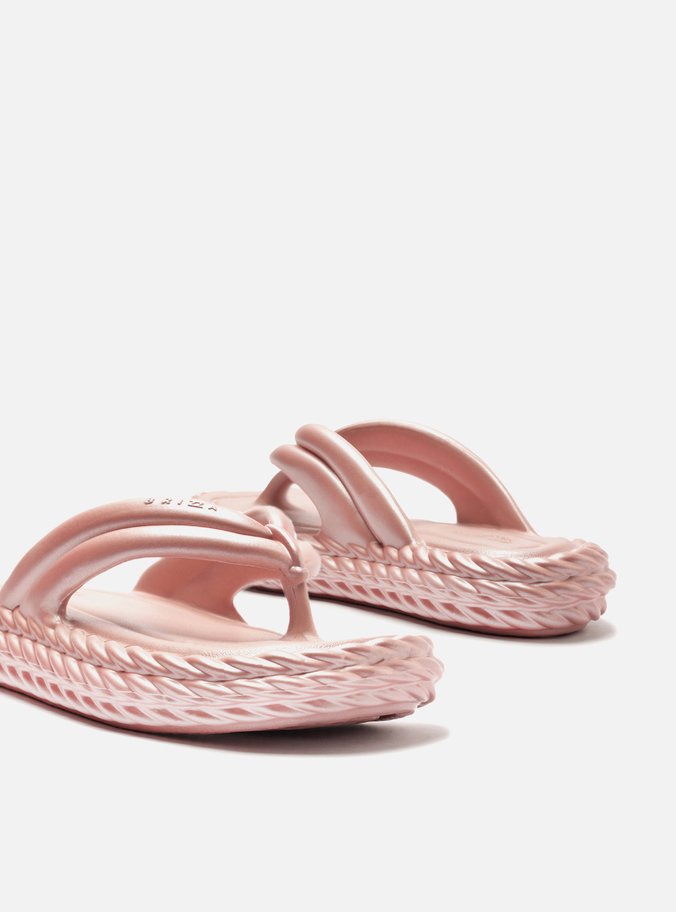 Sandália Rosa Metal Flatform Marrocos Bold