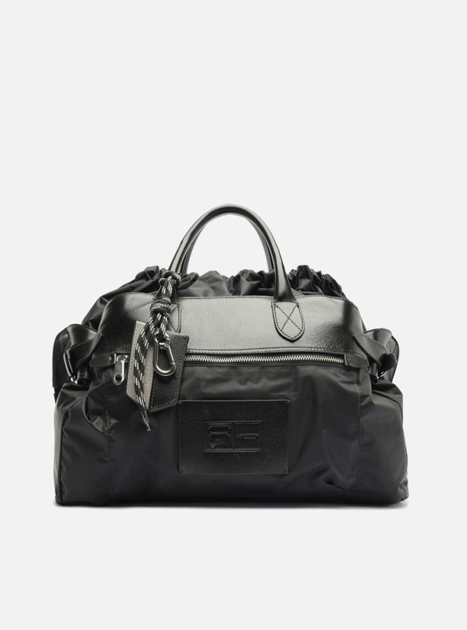 Bolsa Shopping Preta Couro Grande Fila