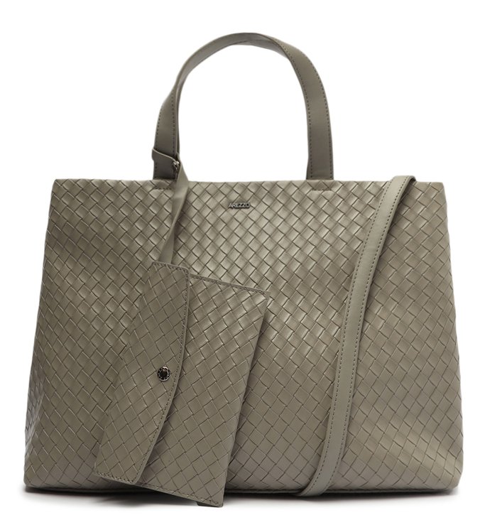 Bolsa Tote Cinza Grande