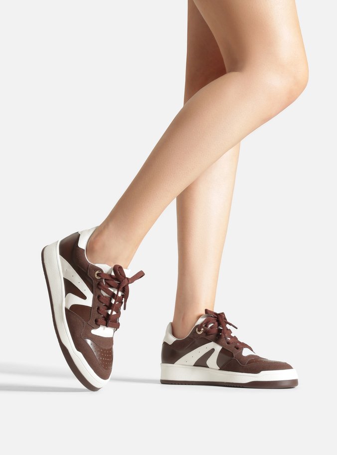 Tênis Marrom Multimaterial Solado Emborrachado