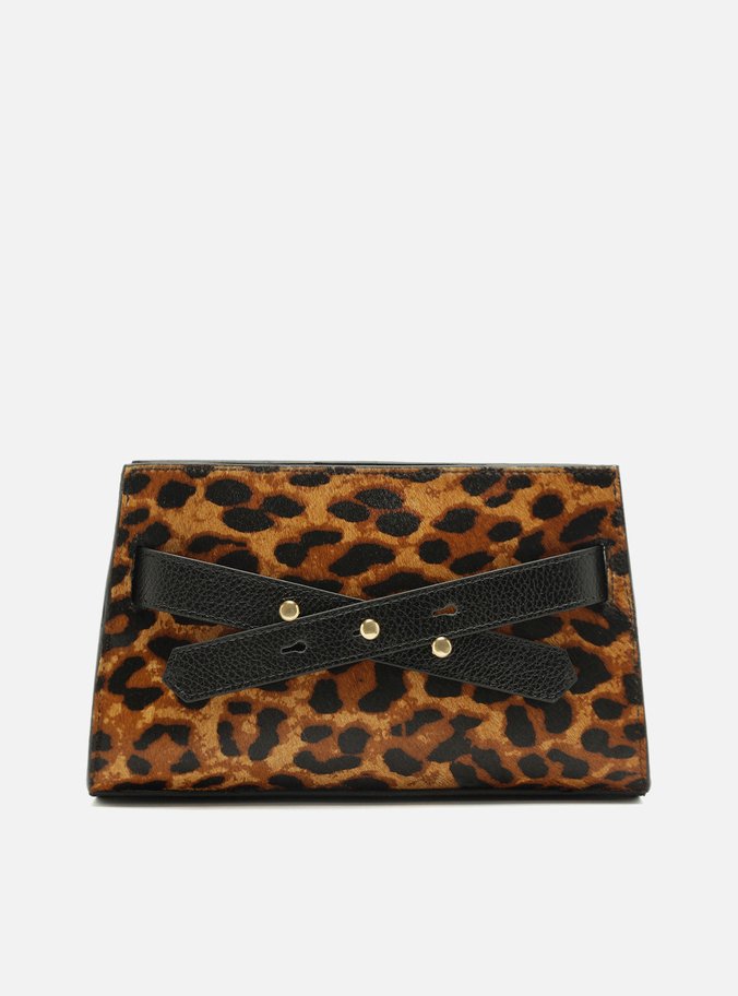 Bolsa Tiracolo Animal Print Média Tiras Carrapetas