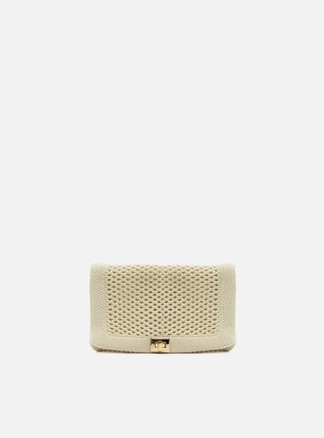 Bolsa Clutch Crochê Branco Pequena