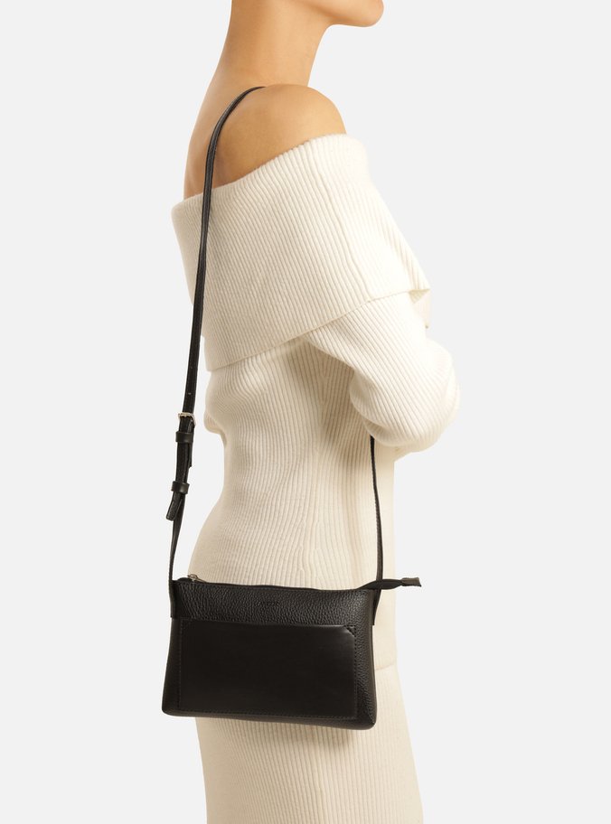 Bolsa Tiracolo Preta Pequena Bolso Frontal