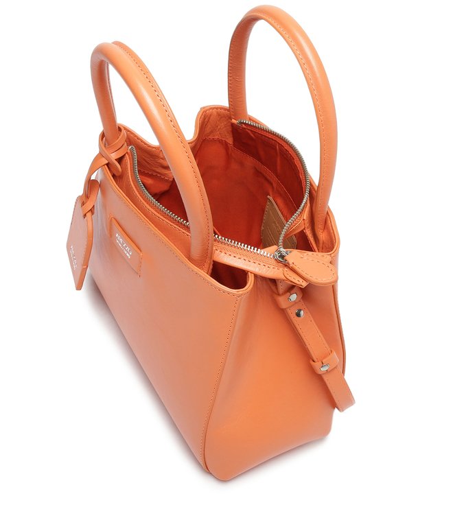 Bolsa Tiracolo Laranja Couro Estruturada Fresh Páprica