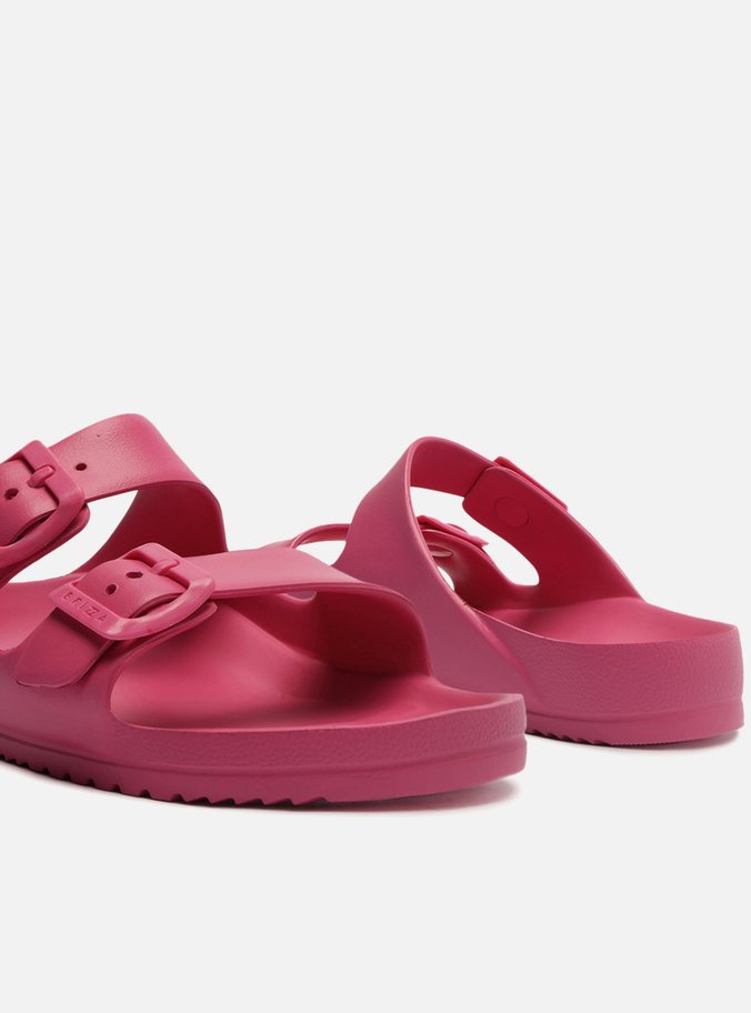 Slide Rosa Pink Flatform Tiras Brizza