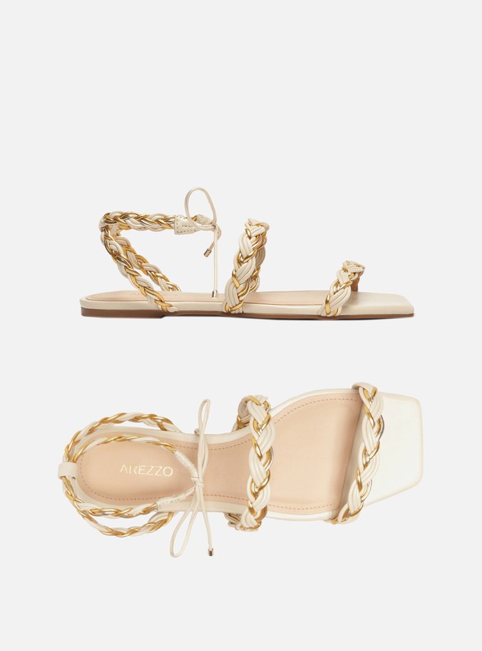 Sandália Rasteira Off-White Amarração