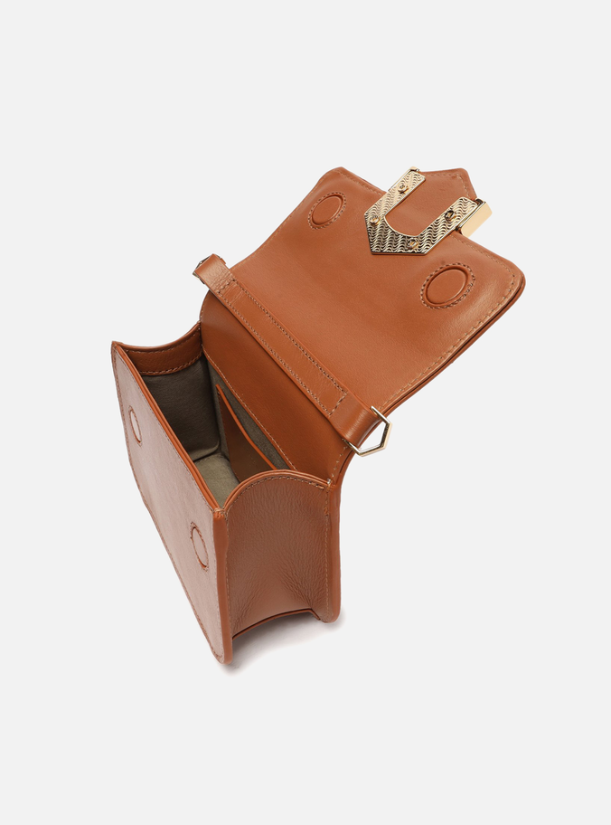 Bolsa Tiracolo Marrom Couro A001 Pequena
