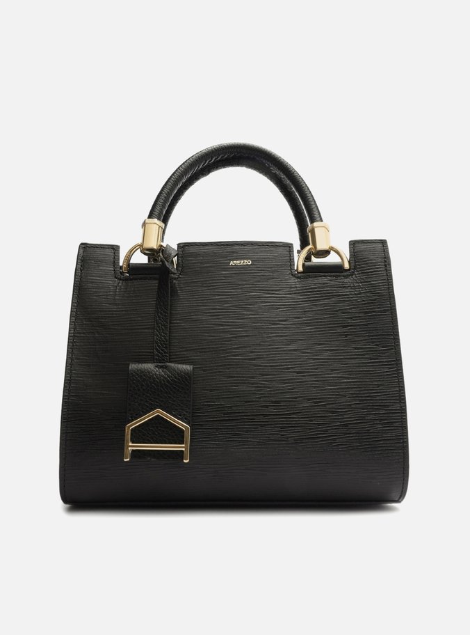 Bolsa Tote Preta Couro Abraccio Média