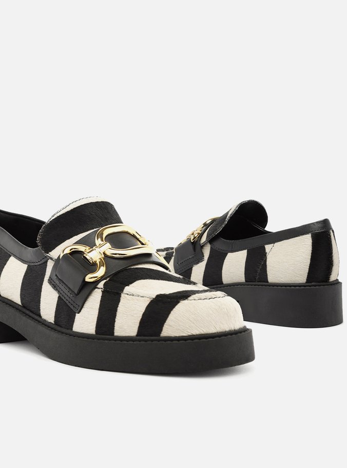 Mocassim Animal Print Bridão Metálico Maxi