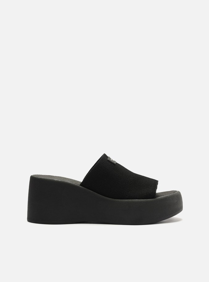 Tamanco Preta Knit Flatform Barcelona