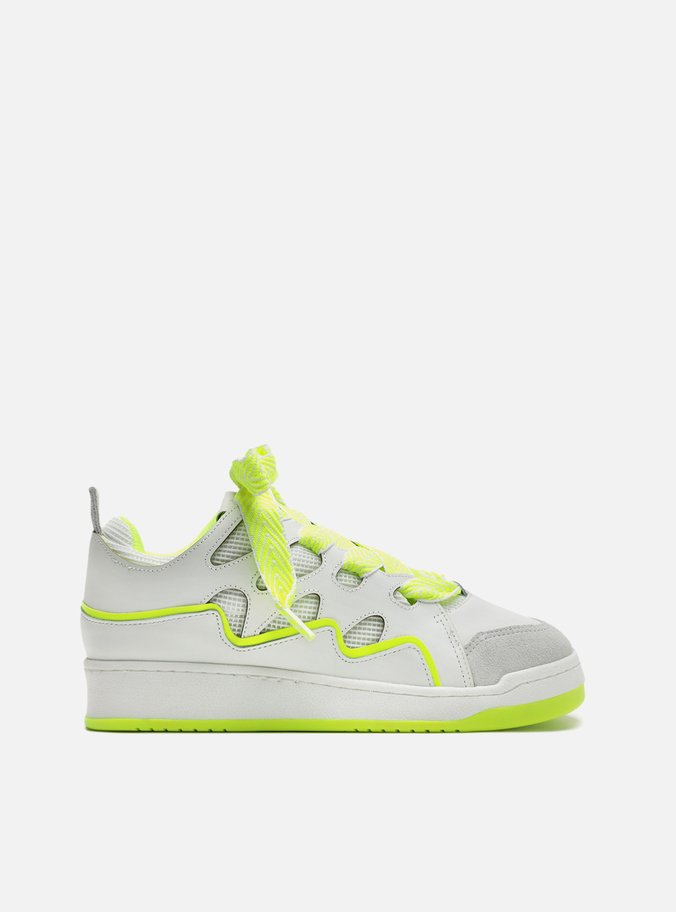 Tênis Verde Lime Multimaterial Bico Redondo Curve